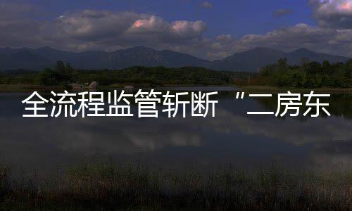 二房管斩断东程监利益链非法全流