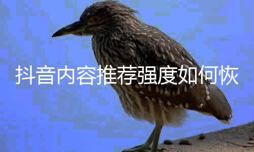 内容如何推荐抖音默认恢复强度